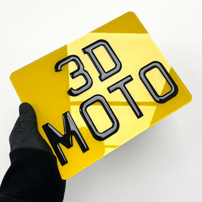 3D Gel ROAD LEGAL Motorbike Plates (9"x7")