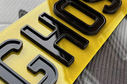 4D Hex Ghost 6mm Acrylic Road Legal Number Plates