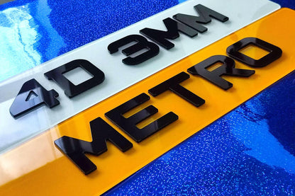 METRO 60mm 4D Show Number Plates