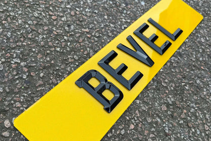 BEVELLED Retro ROAD LEGAL Number Plates