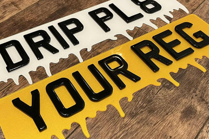 DRIP 3D Gel Road Legal Number Plates