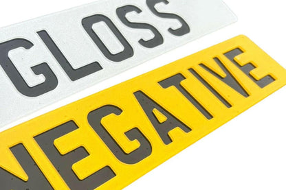 NEGATIVE Show Number Plates